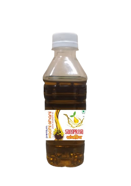 200g Sangpriya black mustard oil bottle